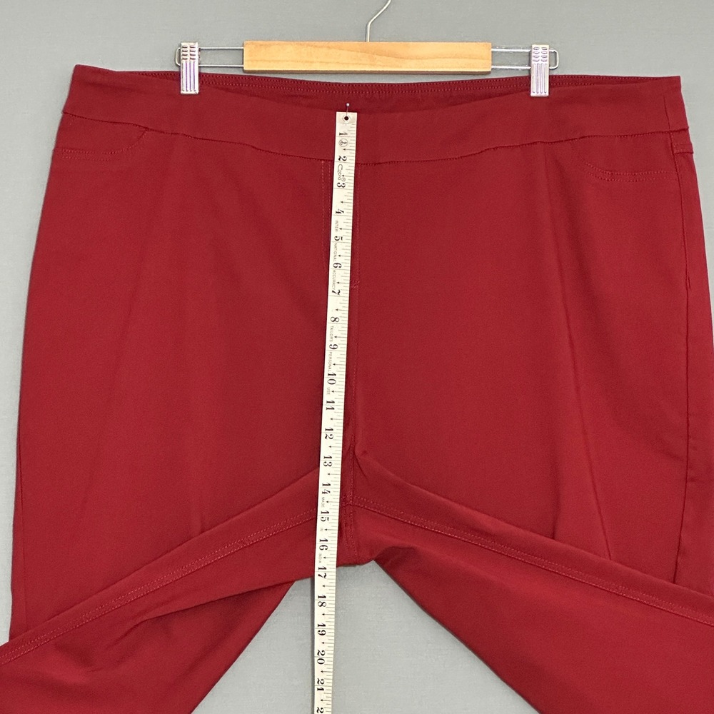 Soft Surroundings Womens Pants Plus 3X Burgundy Pull On Straight Classic Casual - Picture 10 of 13